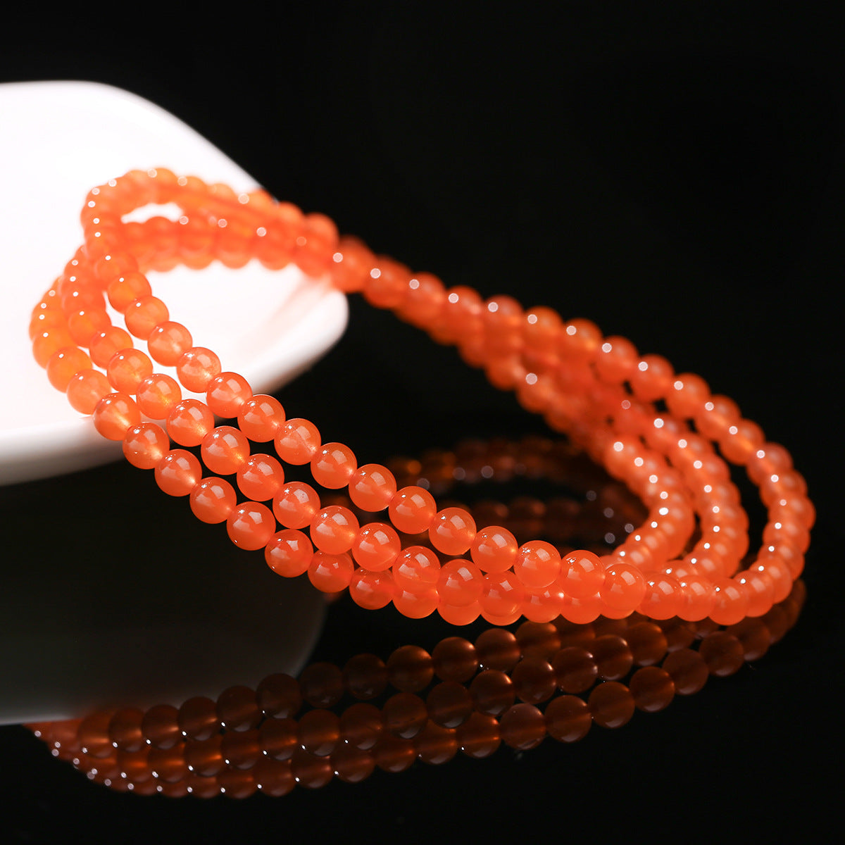 Buddha Life 7A Natural South Red Agate Multi-circle Bracelet