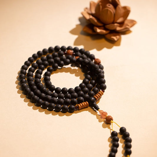 Medicine Pernan Red Agate Buddha Bead Bracelet 108 Beads Bracelet for Men's and Women's