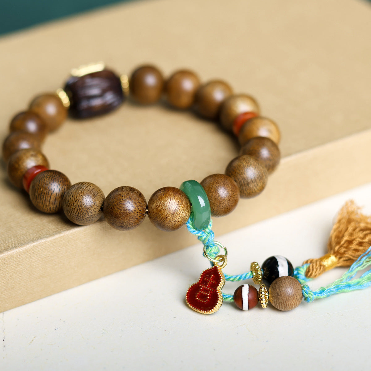 Buddha Life Agarwood Random Bead Bracelet Tibetan Beeswax Bead Bracelet