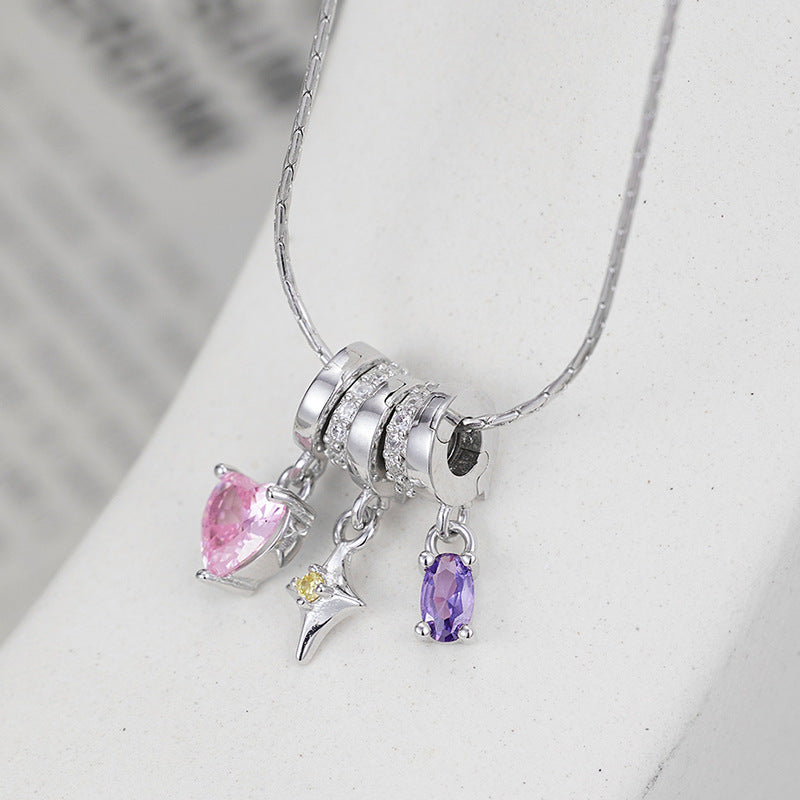 S925 Sterling Silver Dopamine Astral Love Necklace