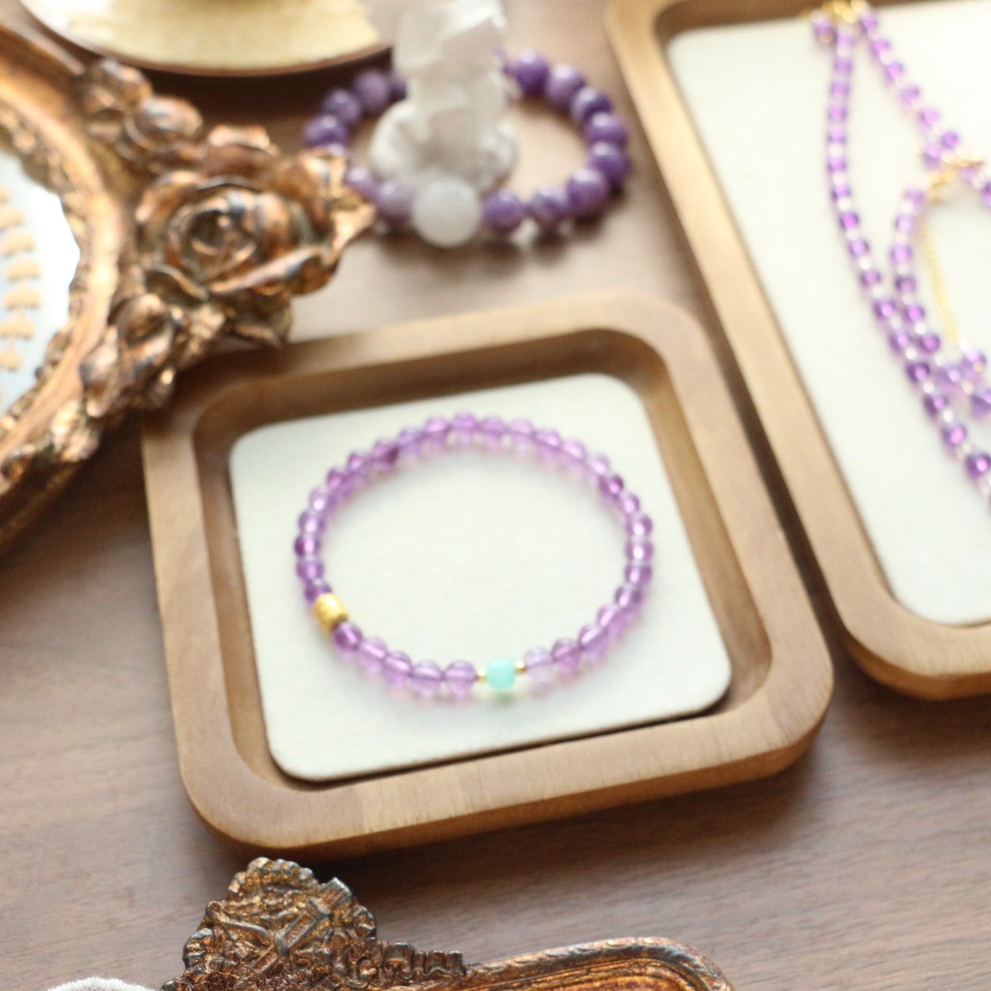 Buddha Life Amethyst Tianhe Stone Bracelet