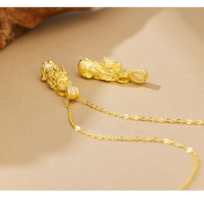 S925 Sterling Silver Pixiu Chinese Design Necklace