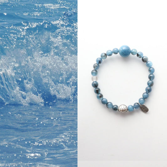 Natural Crystal Aquamarine 925 Silver Bracelet