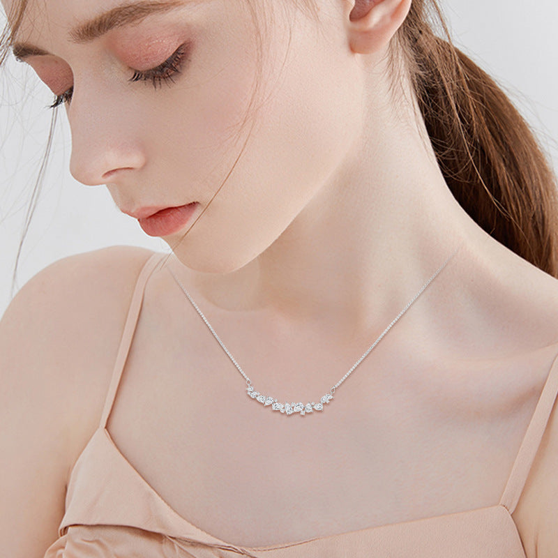 Whole Body S925 Silver Necklace Women's Light Luxury Niche Design Advanced Sense Collarbone Chain Ins Simple Cold Wind Accessories