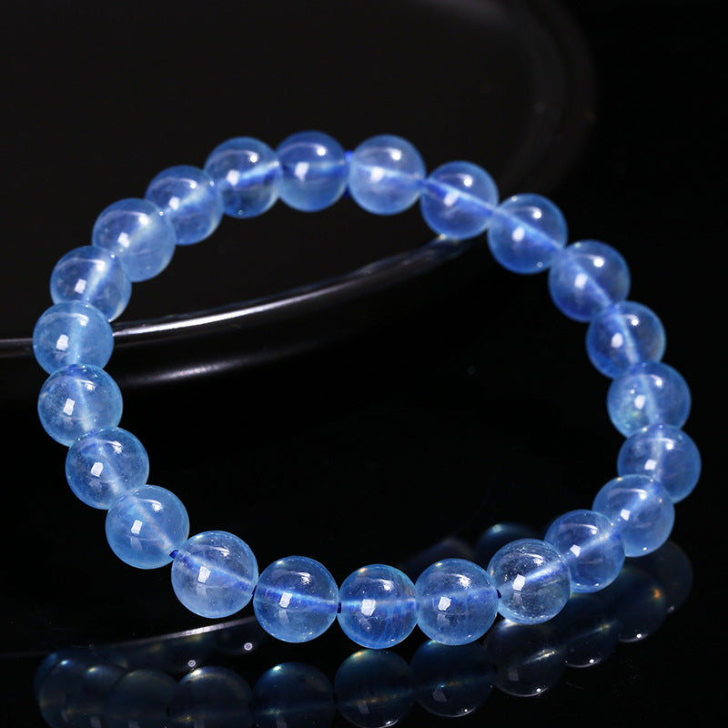 Buddha Life Natural Devil Blue Aquamarine Crystal Bracelet
