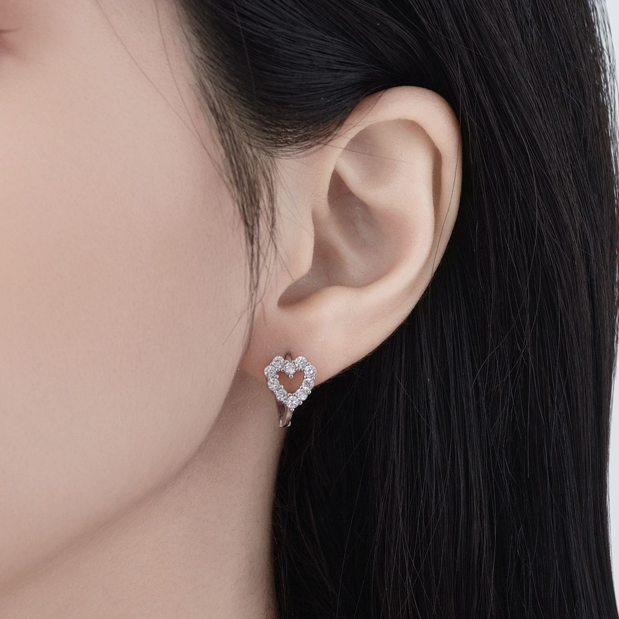 Dapaza 925 Silver Love Earrings