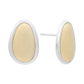 Dapaza S925 Silver Geometric Elliptical Earrings