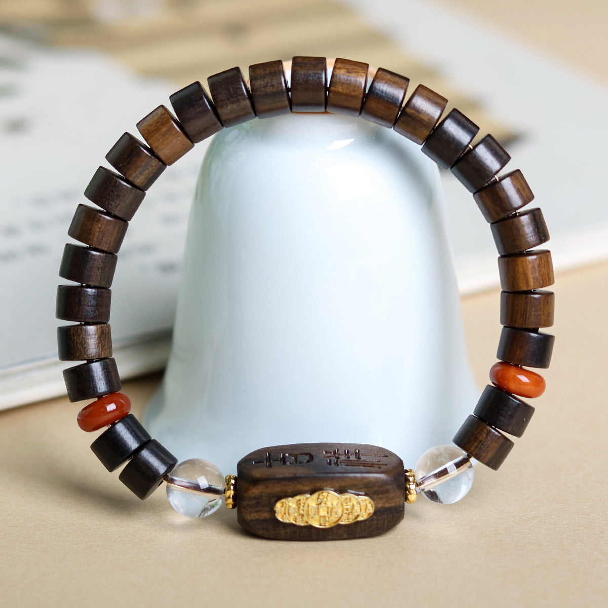 Buddha Life Agarwood Random Bead Bracelet Tibetan Beeswax Bead Bracelet
