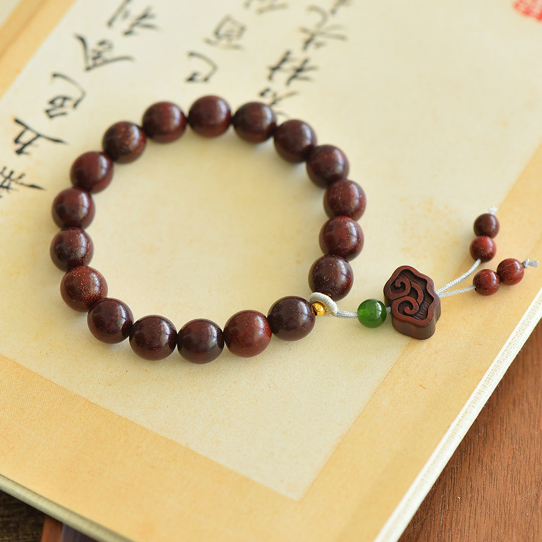 Buddha Life Natural lobular red sandalwood bracelet for men and women couples