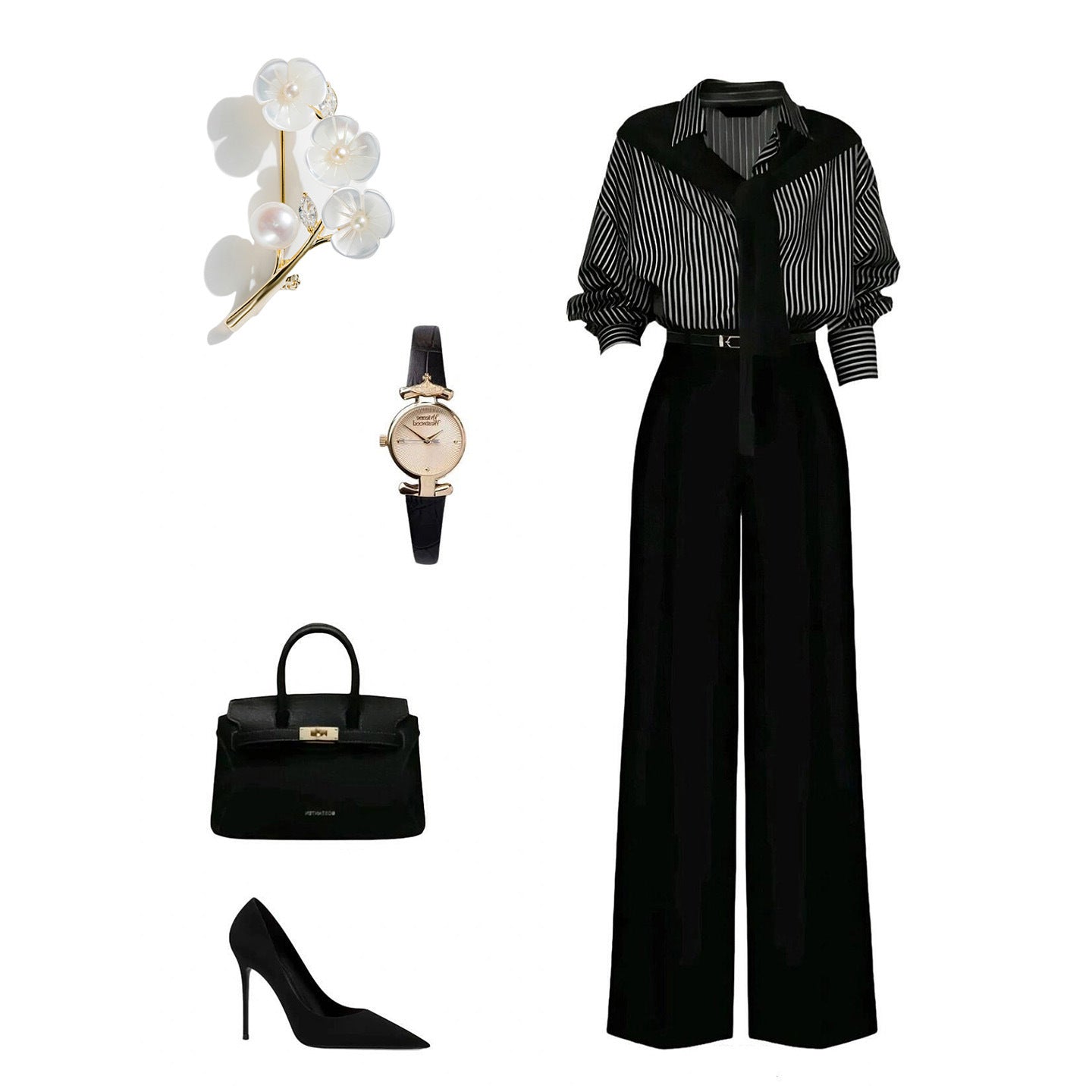 Natural Pearl Flower Brooch