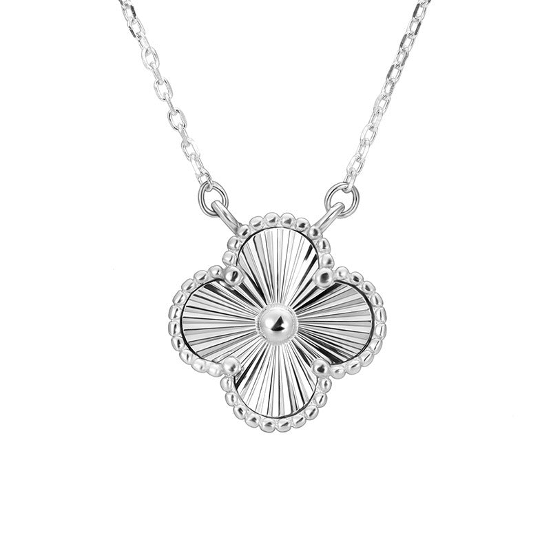 Christmas Gift 925 Sterling Silver Clover Necklace