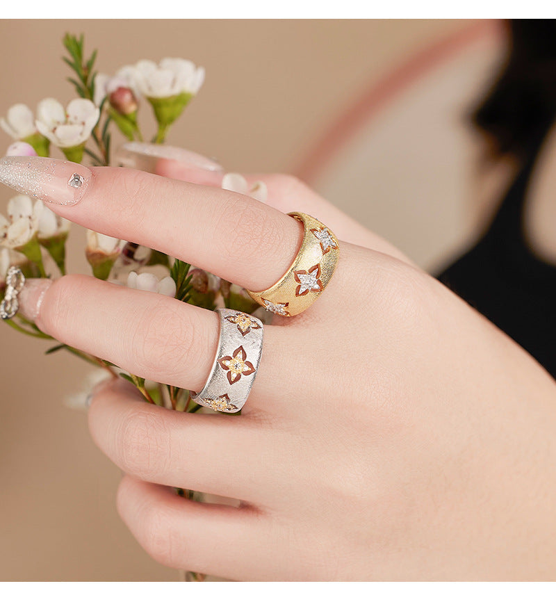 Dapaza Classic Brushed Craft 925 Silver Ring