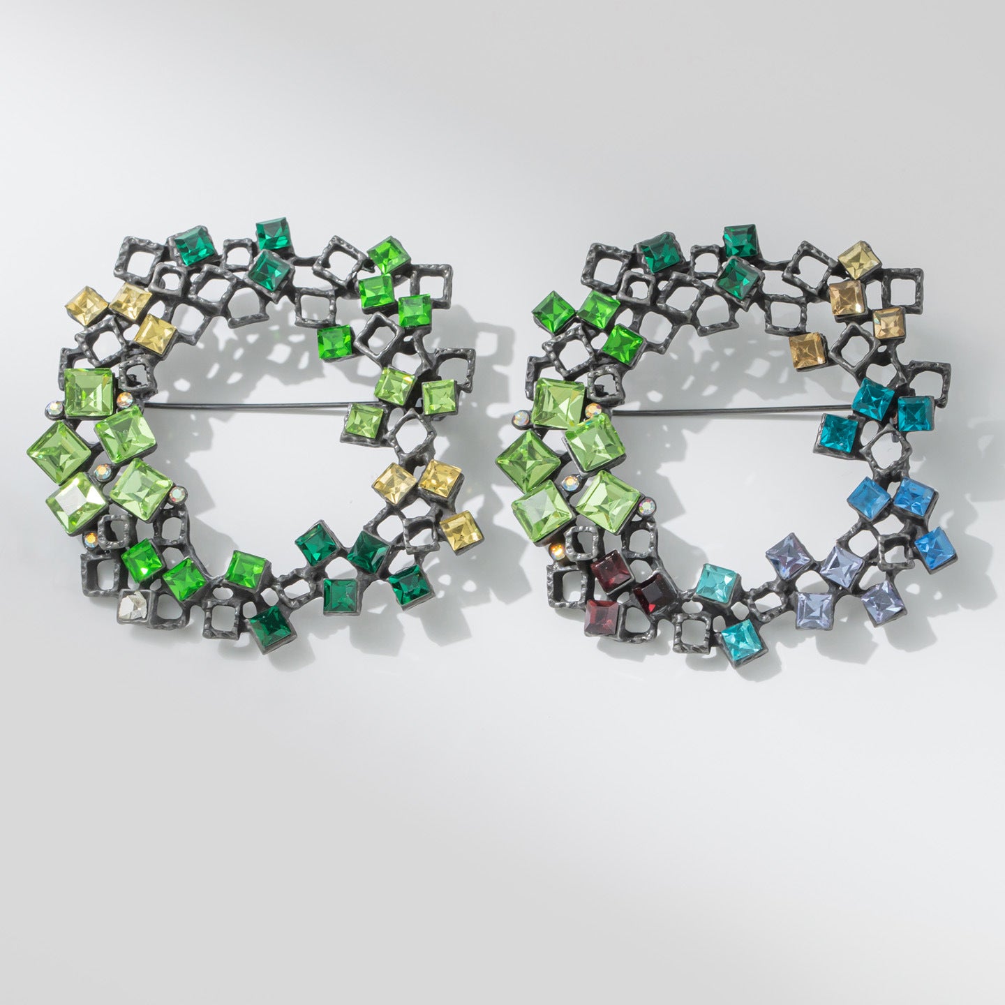 Crystal Circle Brooch