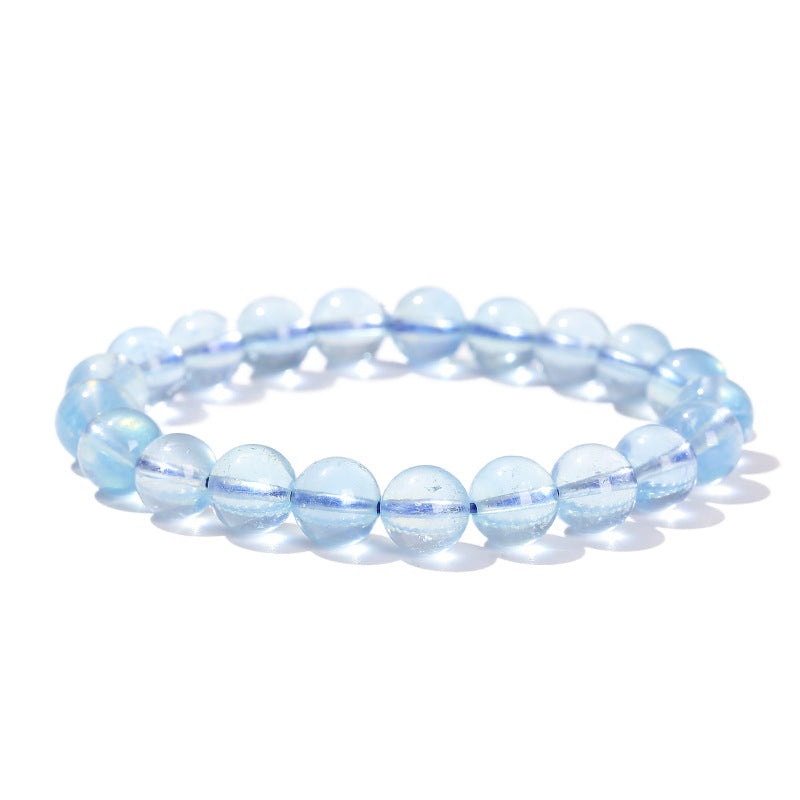 Buddha Life Natural Devil Blue Aquamarine Crystal Bracelet