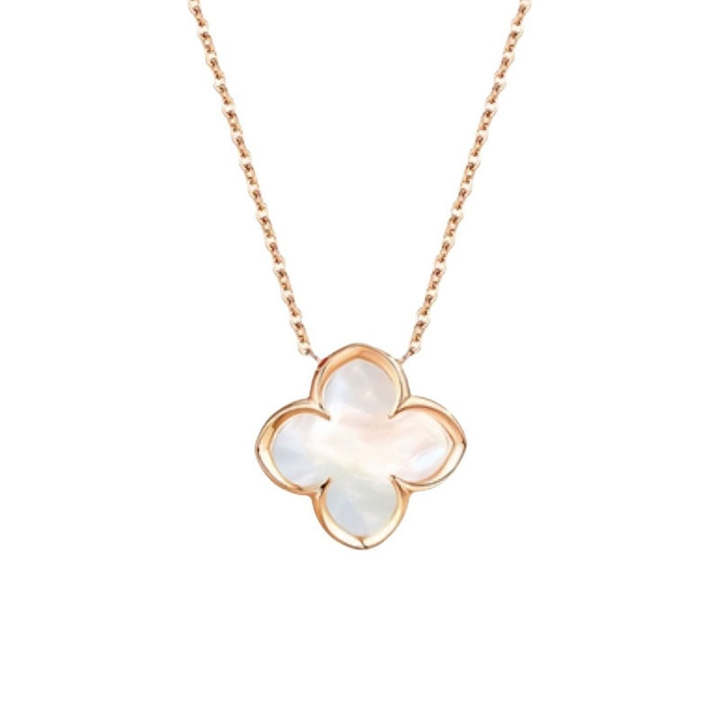 Dapaza s925 Sterling Silver Lucky Clover Necklace