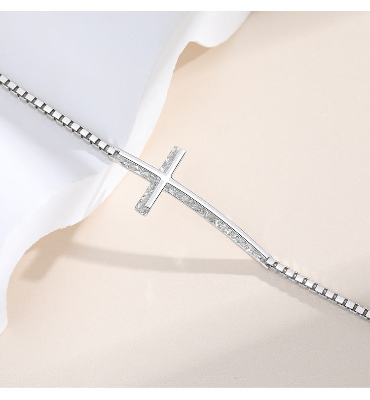 925 Sterling Silver Cross Bracelet