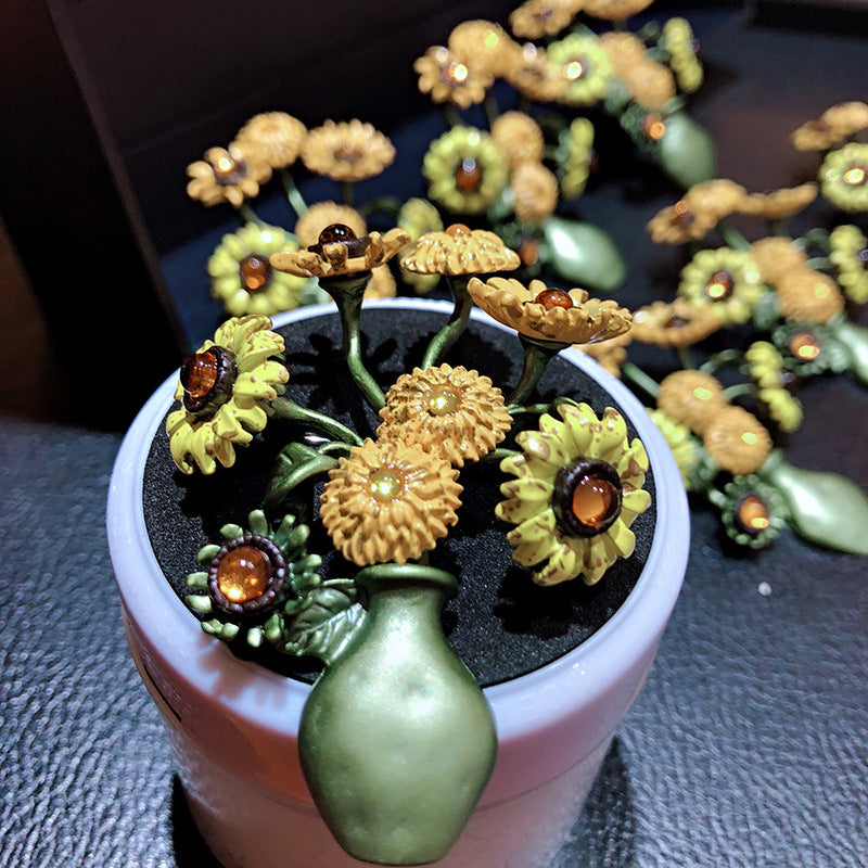 Vintage Van Gogh Sunflower Brooch