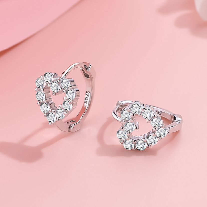 Dapaza 925 Silver Love Earrings