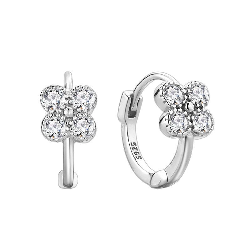 Dapaza 925 Silver Clover Earrings