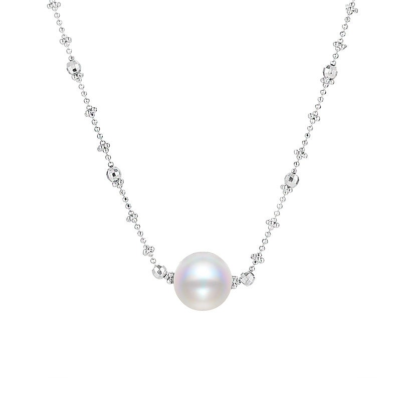 S925 Sterling Silver Fairy Necklace Female Niche Design Bead Collarbone Chain