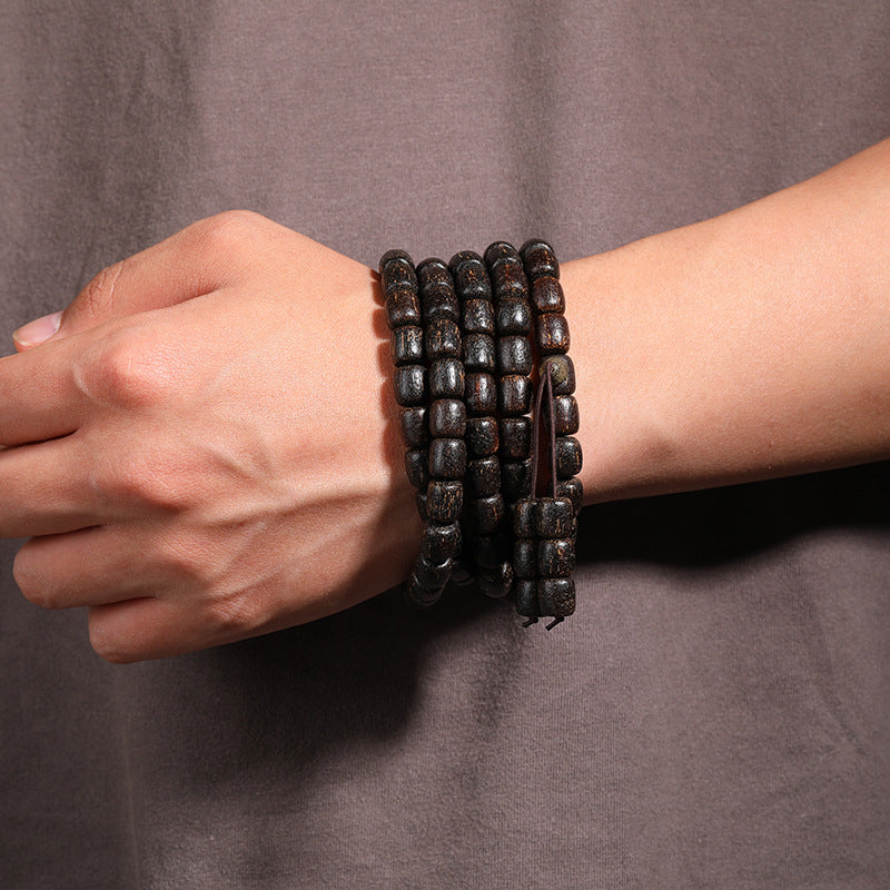 Buddha Life Natural Vietnamese Agarwood Beads Multi-circle Buddha Beads for Men and Women