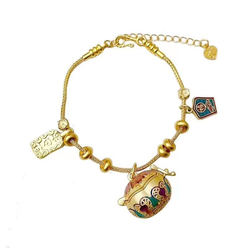 Buddha Life Enamel Colored Scented Sachet Bracelet, Gau Box for Wearing Scented Sachets