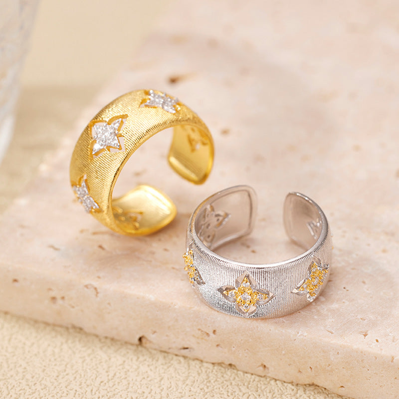 Dapaza Classic Brushed Craft 925 Silver Ring