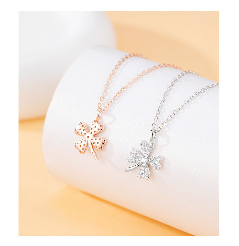 925 Sterling Silver Lucky Clover Necklace
