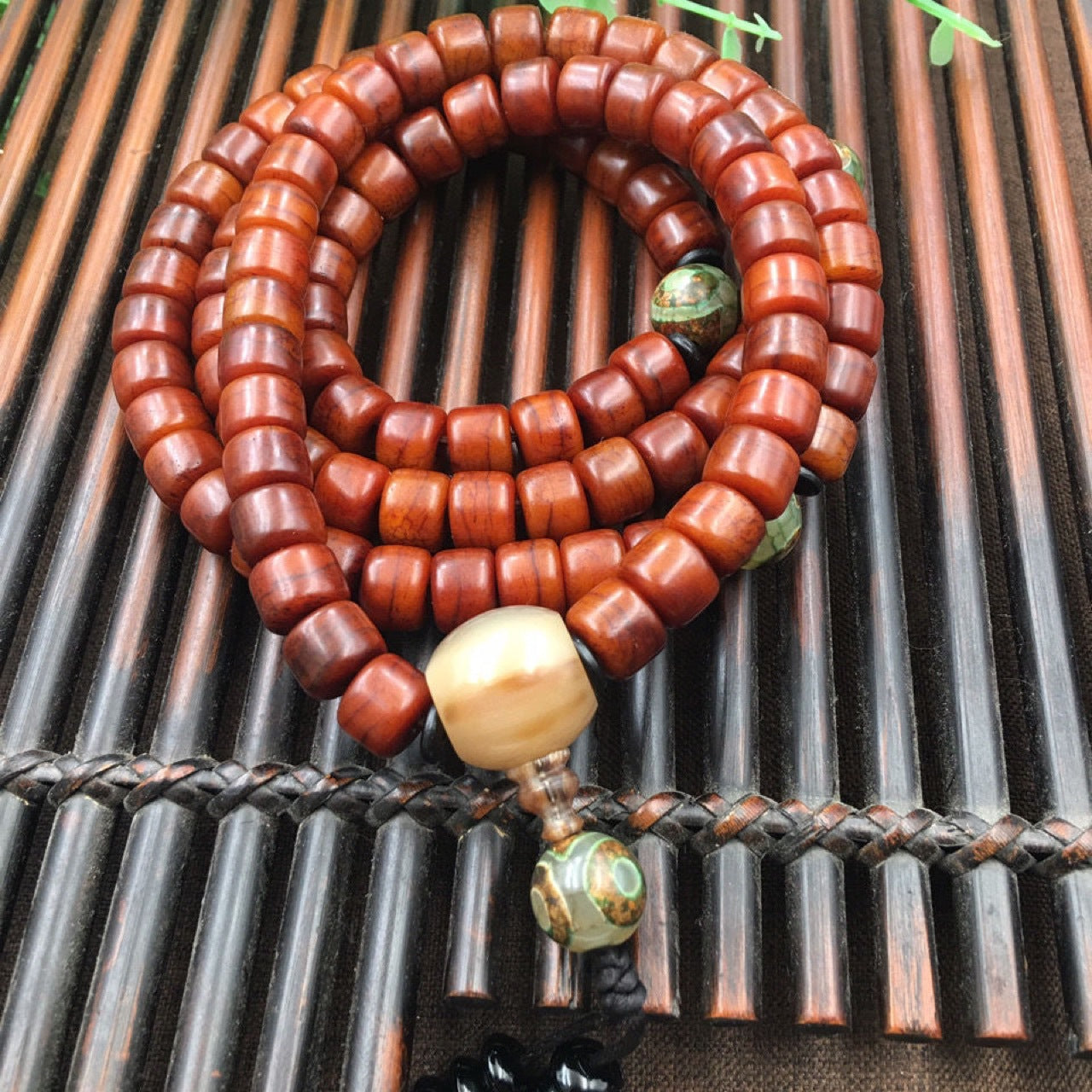 Buddha Life Tibetan Yak Bone 108 Multi-ring Bracelet, Neck Hanging Spirit Bone Buddha Beads