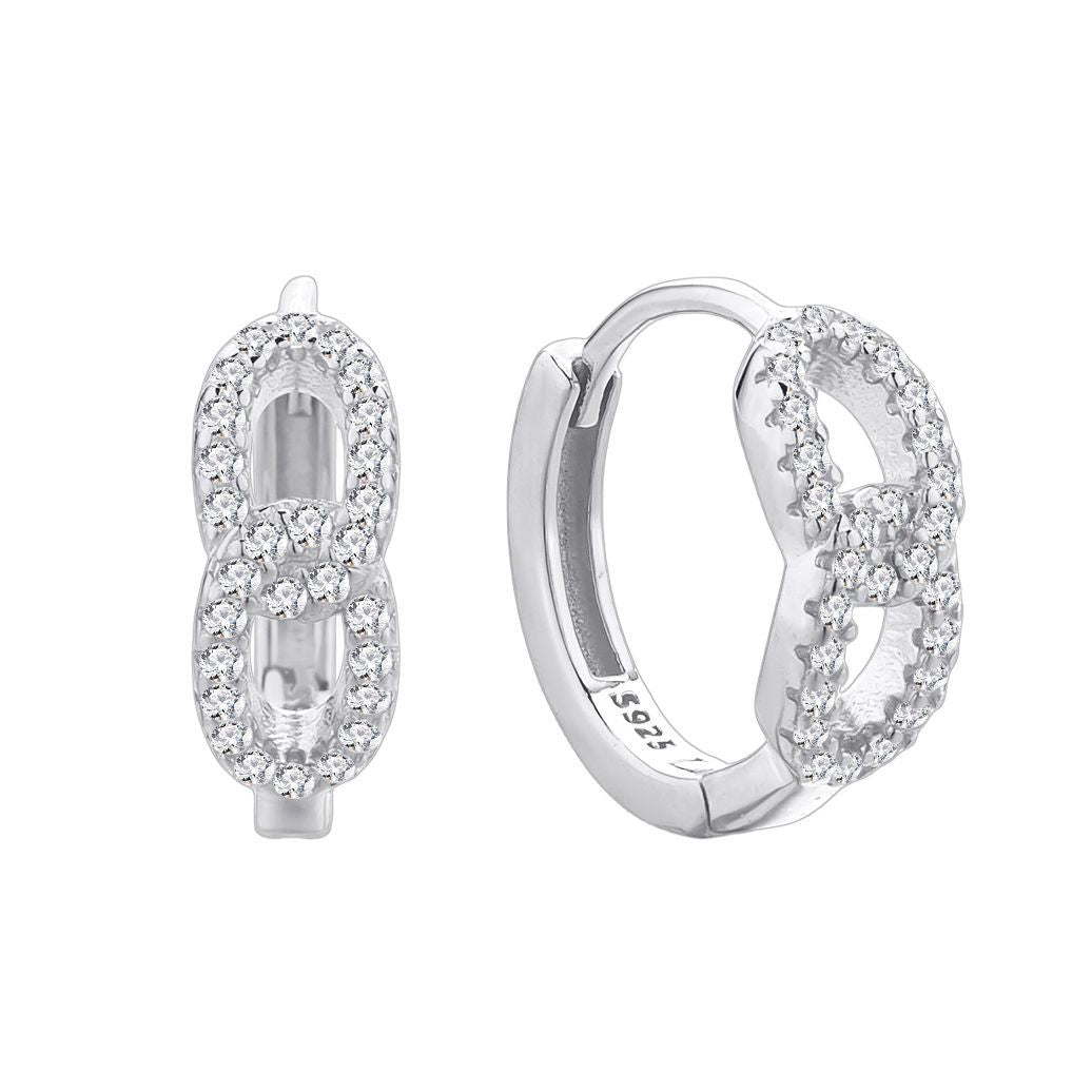 Dapaza S925 Silver Figure-eight Earrings