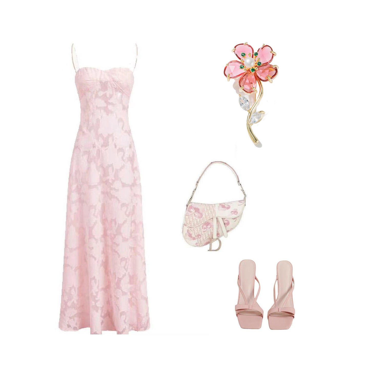 Vintage Freshwater Pearl Grey Crystal Brooch Accessories