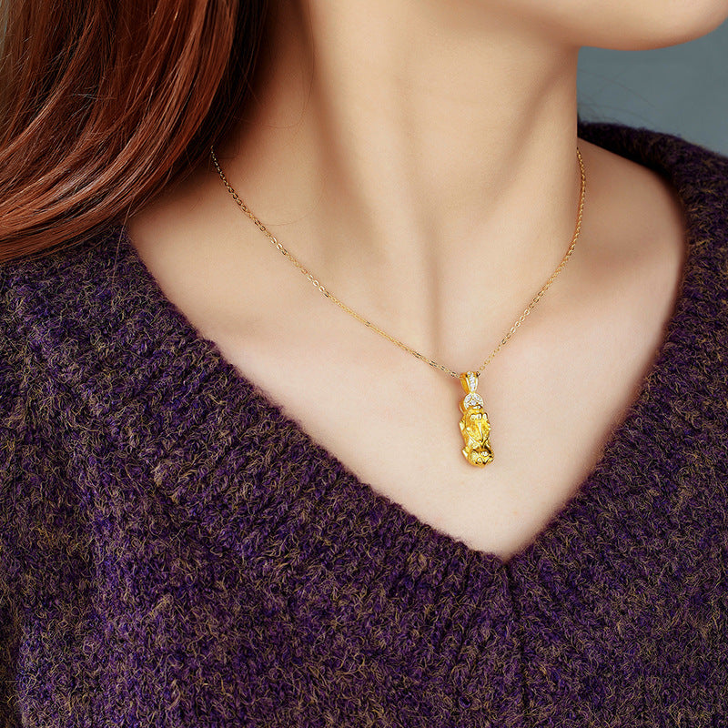S925 Sterling Silver Pixiu Chinese Design Necklace