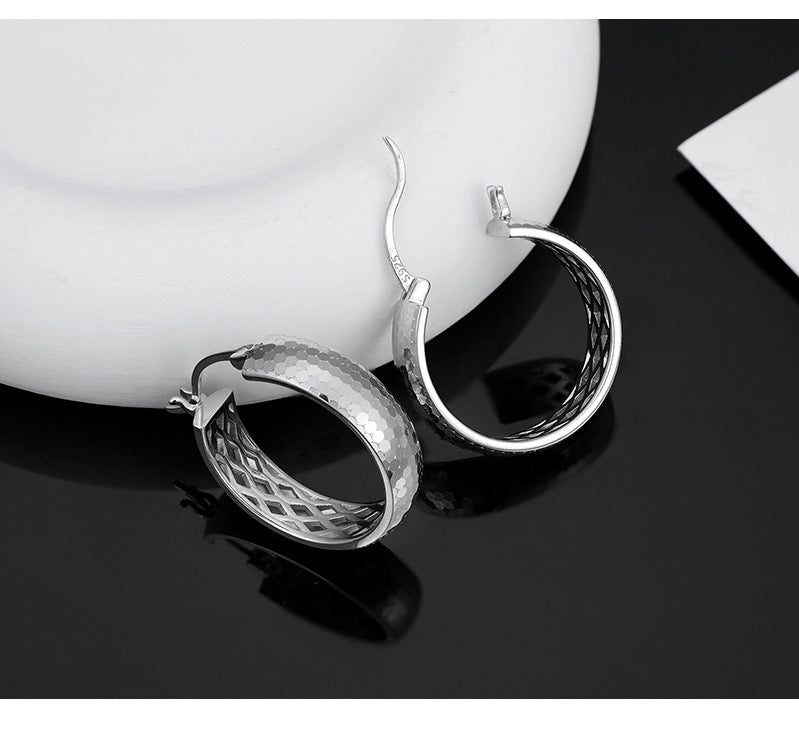 S925 Sterling Silver Ring Ear Buckle