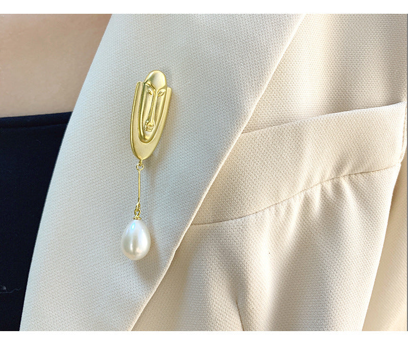 Dapaza 925 Sterling Silver Portrait Brooch