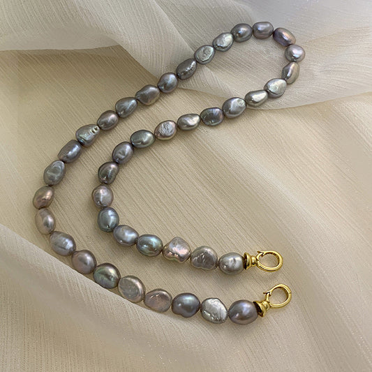 S925 Sterling Silver Baroque Pearl Necklace