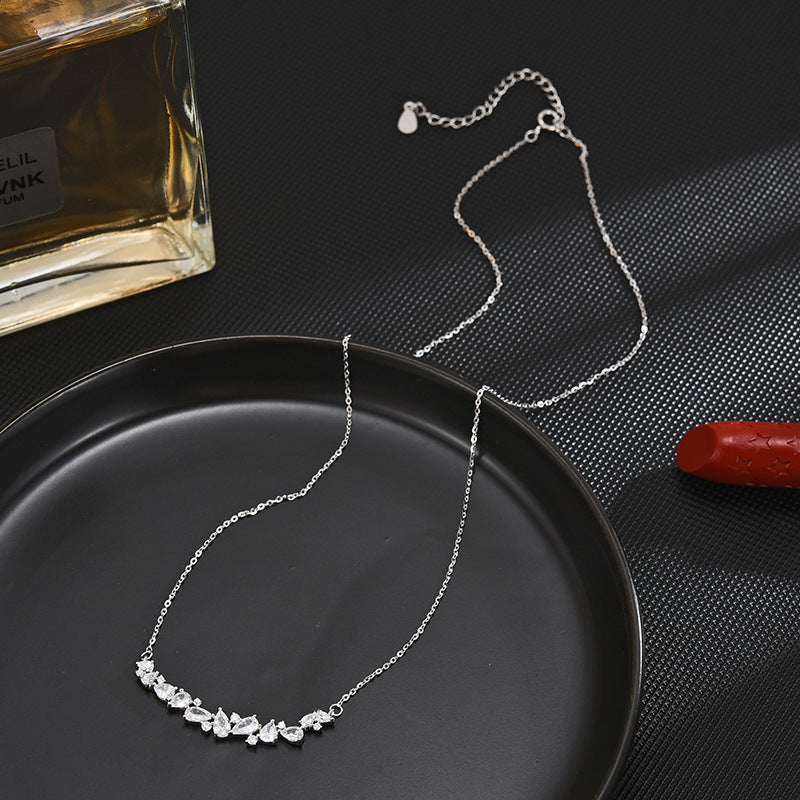 Whole Body S925 Silver Necklace Women's Light Luxury Niche Design Advanced Sense Collarbone Chain Ins Simple Cold Wind Accessories