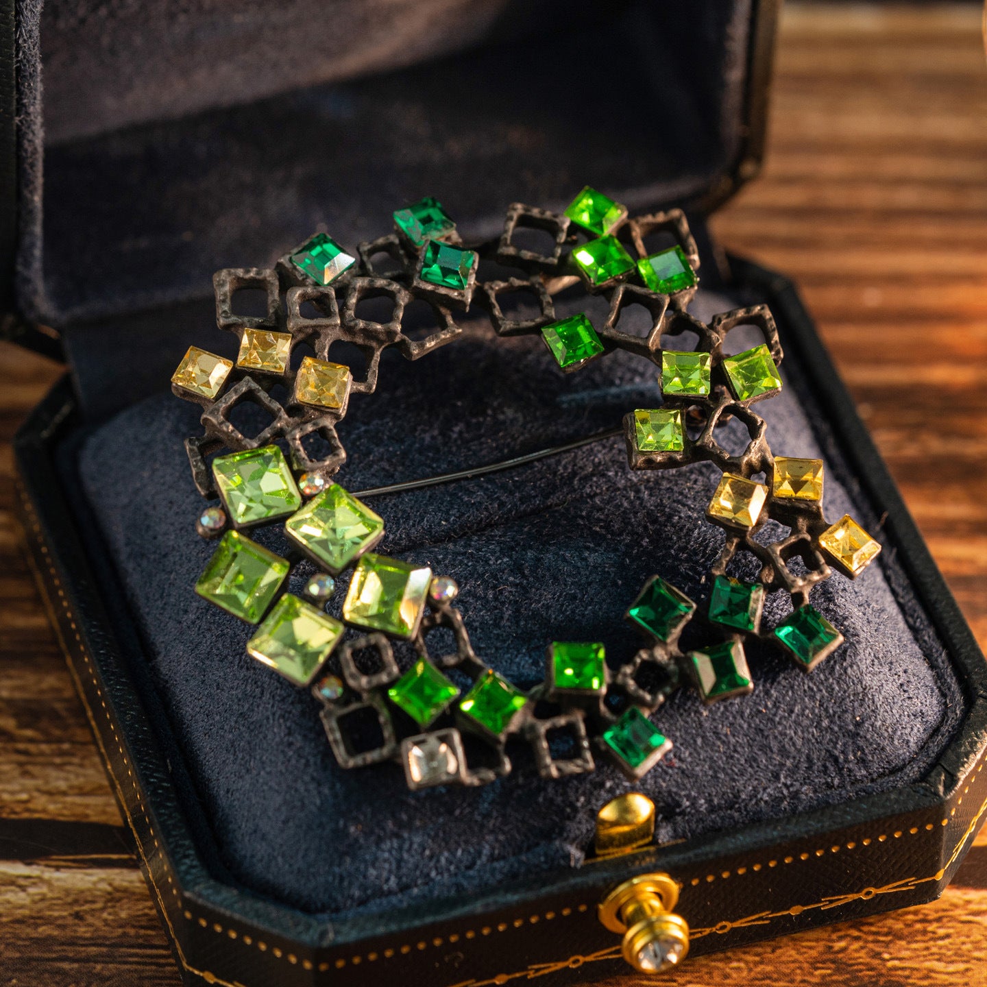 Crystal Circle Brooch