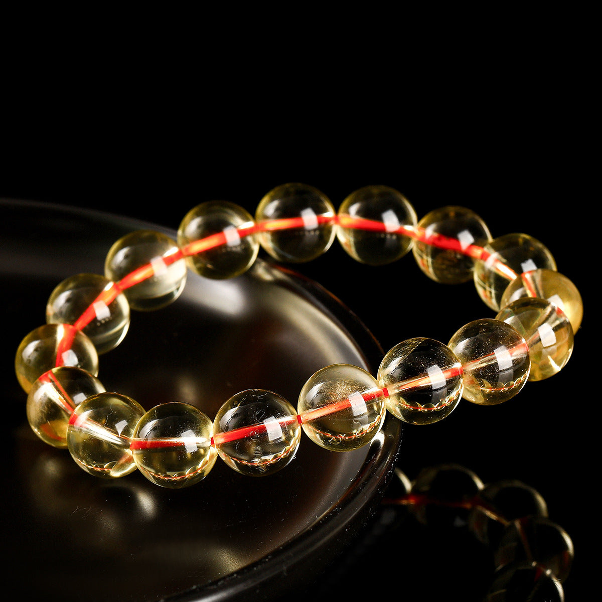 Buddha Life 8A Grade Natural Citrine Bracelet Ice  Single Circle Crystal Bracelet.