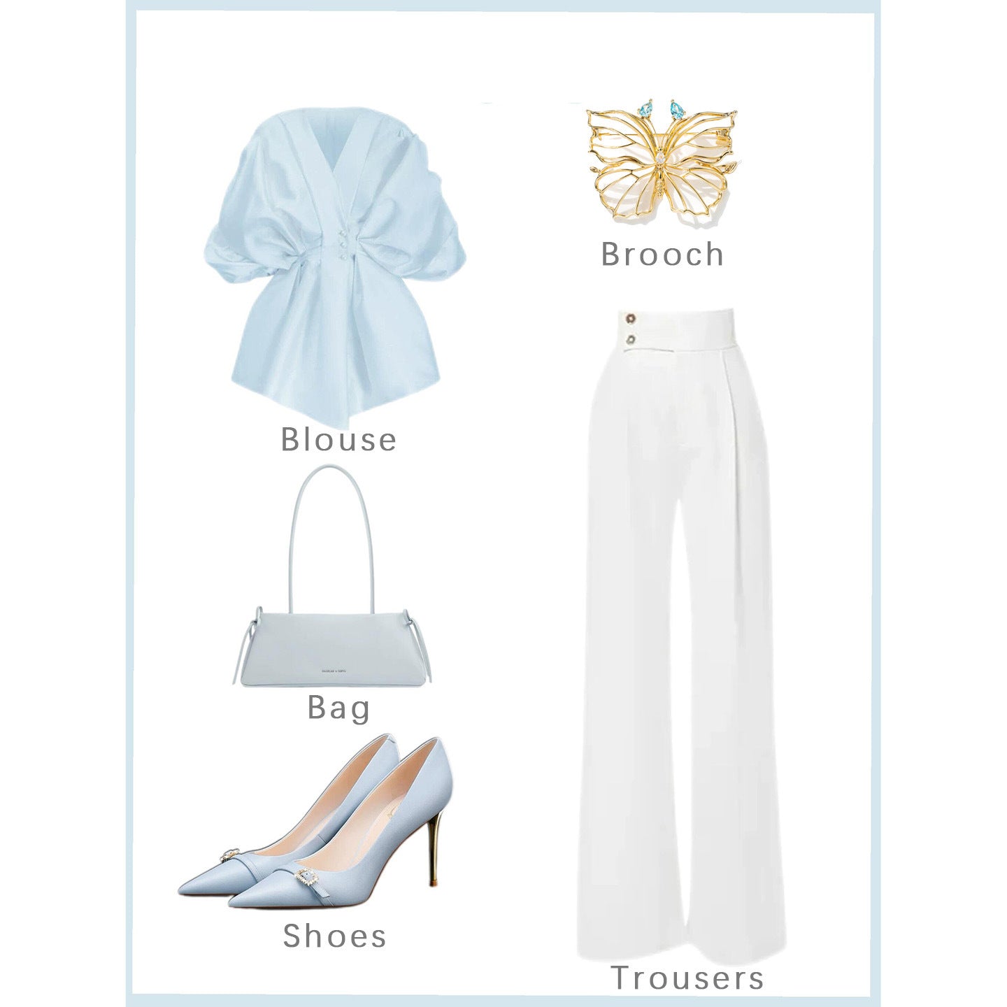 Copper Alloy Diamond Hollow Butterfly Brooch