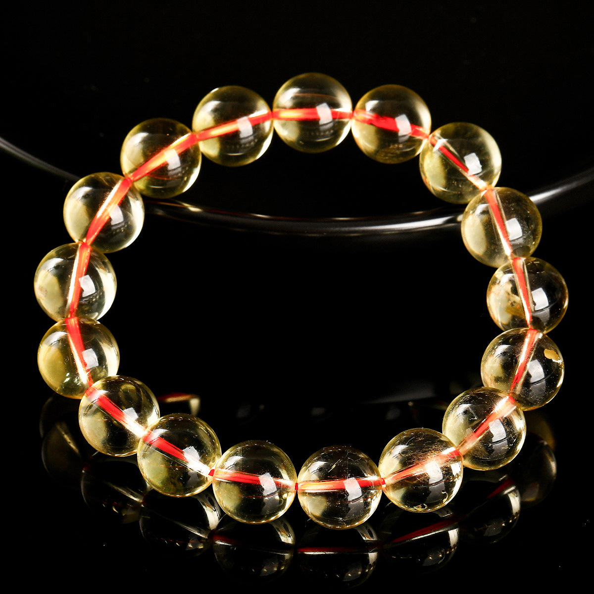 Buddha Life 8A Grade Natural Citrine Bracelet Ice  Single Circle Crystal Bracelet.