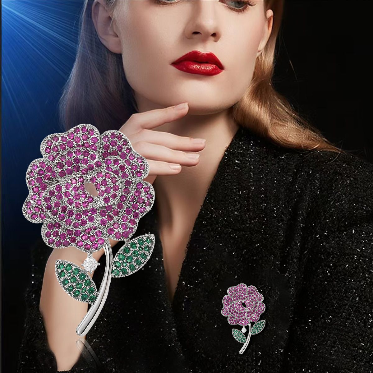 Sunflower Brooch Sparkle Plant Flower Corsage, Birthday Gift, Christmas Gift, New Year Gift
