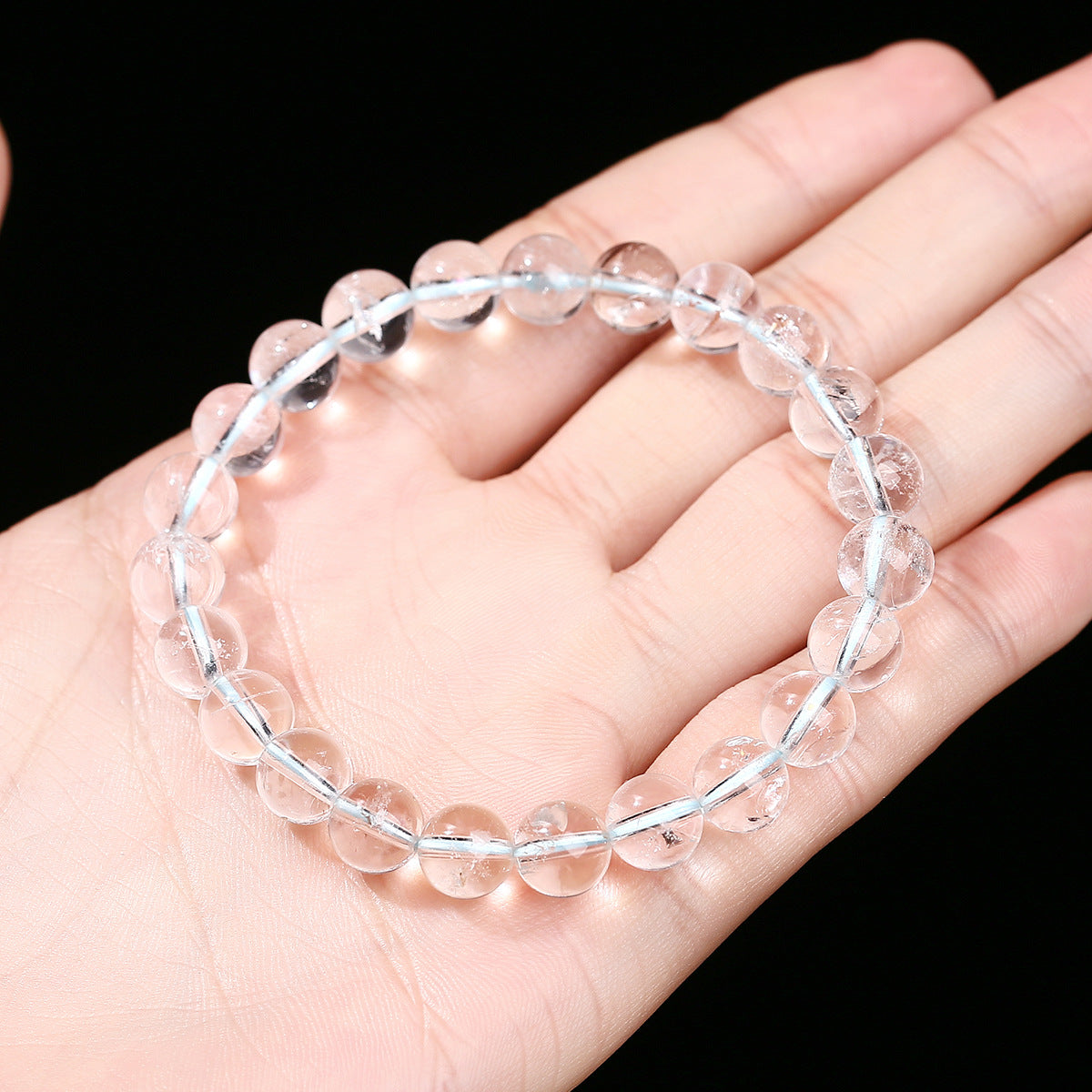 Buddha Life 2A Natural Asestor White Crystal Bracelet