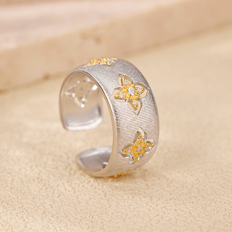 Dapaza Classic Brushed Craft 925 Silver Ring