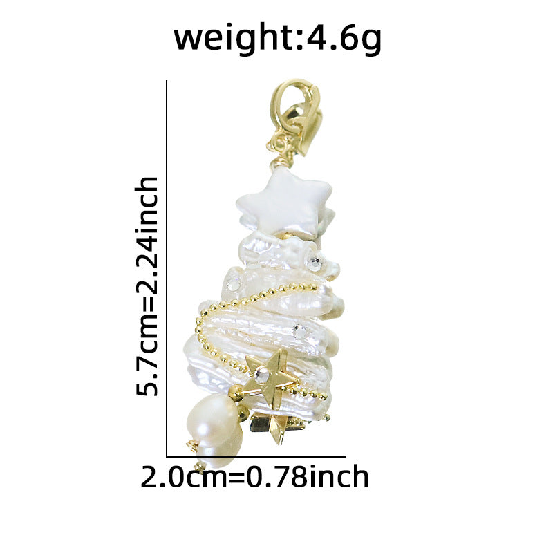 Natural Pearl Star Chain Necklace Pendant