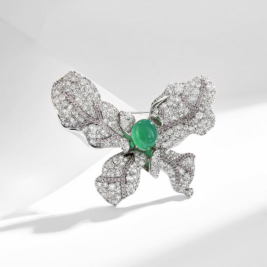 Dapaza Three-Dimensional Brilliant Butterfly Brooch