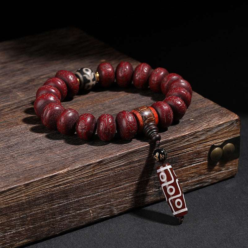 Buddha Life Nepalese Phoenix Eye Bodhi Bracelet Buddha Beads Rosary Beads for Men and Women