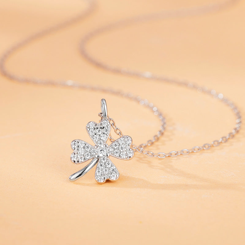 925 Sterling Silver Lucky Clover Necklace