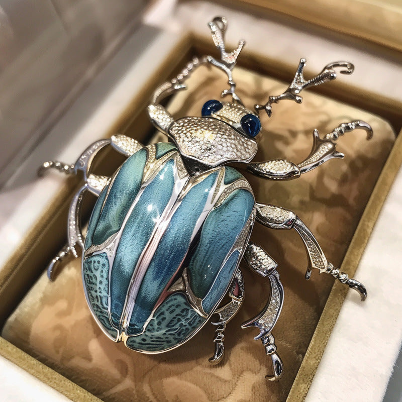 Siberian Direct Animal Corsage, Beetle Brooch, Foreign Trade Insect Pin