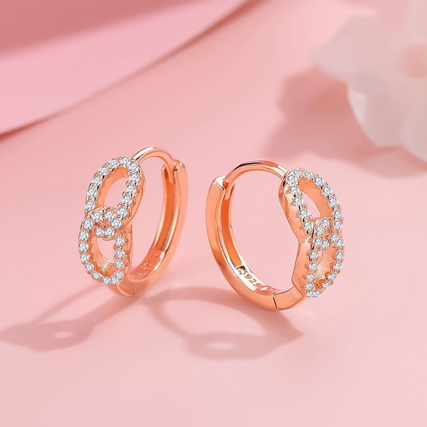 Dapaza S925 Silver Figure-eight Earrings