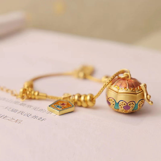 Buddha Life Enamel Colored Scented Sachet Bracelet, Gau Box for Wearing Scented Sachets